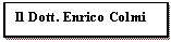 Casella di testo: Il Dott. Enrico Colmi