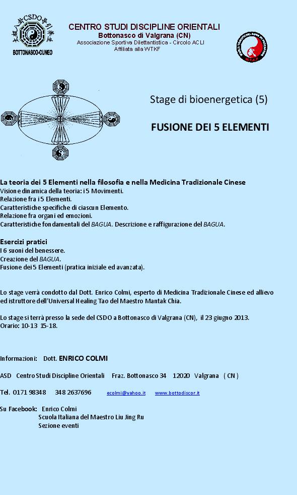 Fusione dei 5 elementi